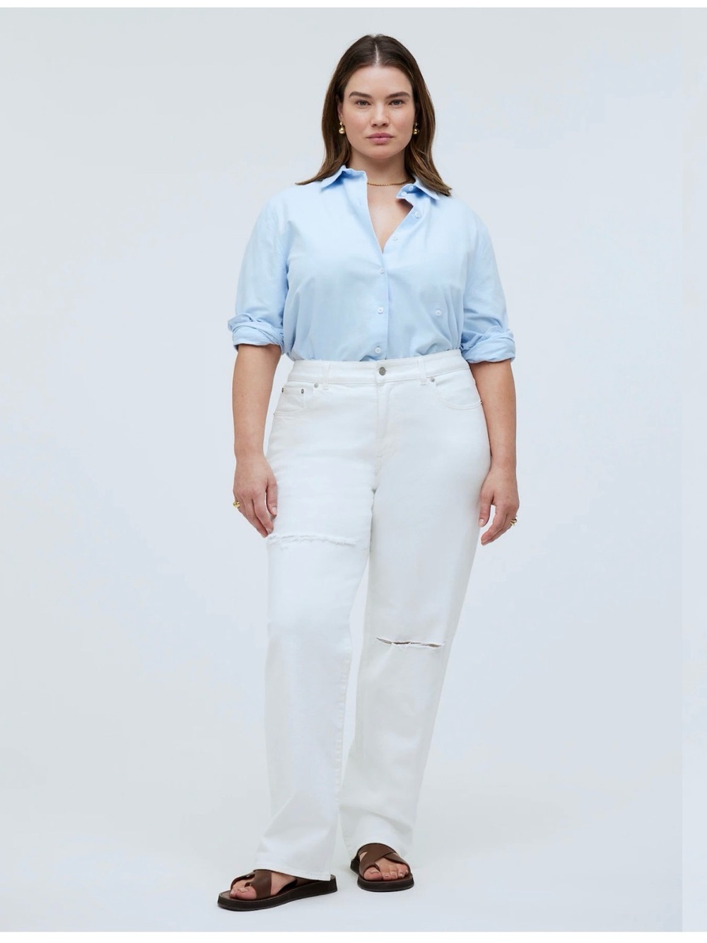 New With Tags Madewell 90’s Straight Jean | Tile White | 18W